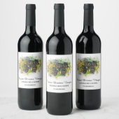*~* AR21 Winery Wine Cellar Grape Cluster Vineyard Wijn Etiket (Flessen)