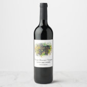 *~* AR21 Winery Wine Cellar Grape Cluster Vineyard Wijn Etiket (Voorkant)