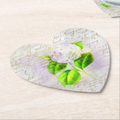 ** AR23 Bloemen Oude Handschrift  Hart Kartonnen Onderzetters (Gekanteld)