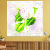 ** AR23 Floral Old Handwriting Victoriaans Canvas Afdruk (Insitu (Woonkamer))