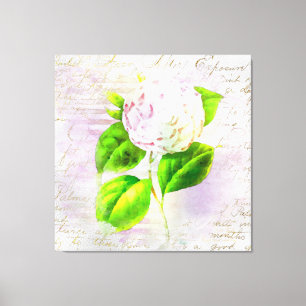 ** AR23 Floral Old Handwriting Victoriaans Canvas Afdruk