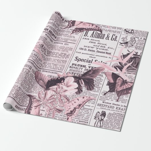 * AR23 krantenpapier voor vlinderbloemigen Cadeaupapier (Uitgerold)