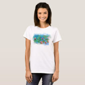 ** AR23 Monet Lily Pads Étang Cherub Angel T-Shirt (Devant entier)