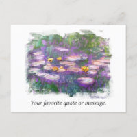 ** AR23 Monet Lily Pads Pond Fine Art Personaliser