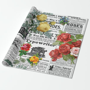 * AR23 Rozen Krantenpapier voor bloemen Cadeaupapier