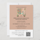 *~* AR24  QR RSVP Victoriaans Peacock Wedding Kaart (Achterkant)
