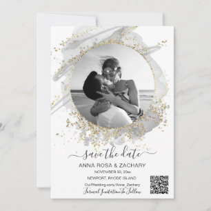 *~* AR6 Foto QR WEDDING SAVE the DATE Website Kaart