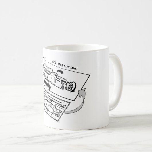 AR 15 BCG Ontgrendelbare Mok Koffie (Voorkant rechts)