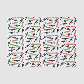AR-15 kerstpapier HO HO PEW PEW PEW Tissuepapier