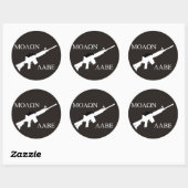 AR-15 Molon Labe Ronde Sticker (Vel)