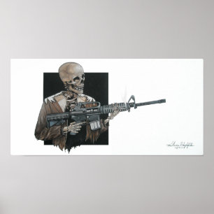 AR-15 Skelet Poster