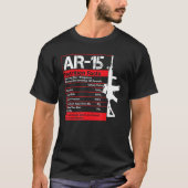 AR-15 Voedingsfeiten Pistool Geweer Grappig Pistoo T-shirt (Voorkant)