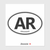 AR, abréviation vinyl sticker pour Arkansas (Feuille)