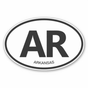 AR, abréviation vinyl sticker pour Arkansas
