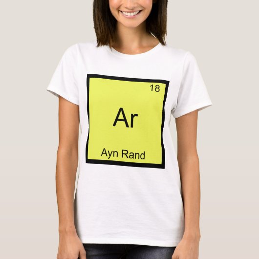 Ar - Ayn Rand Drôle de T-Shirt Symbole Élément Chi (Devant)