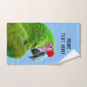 Ara Militaris Green Parrot (Serviette à main)