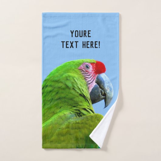 Ara Militaris Green Parrot (Serviette à main)