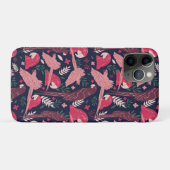 Ara Parrot Tropical Leaf Pattern Drawing Case-Mate iPhone Case (Achterkant (horizontaal))