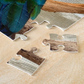 Ara sur branche d'arbre puzzle (Côté)