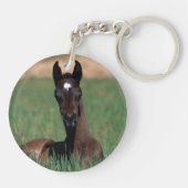 Arab Foal Laying Down Sleutelhanger (Achterkant)