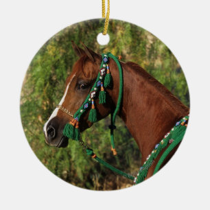 Arab Horse Headshot met bridle Keramisch Ornament