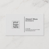 Arabe Moderne Et Carte de visite Anglais (Devant)