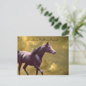 Arabe Stallion Stormy Sunset carte postale (Debout devant)