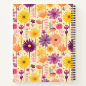 Arabella Cascading Modern Floral Pattern Deluxe Notitieboek (Achterkant)