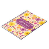 Arabella Cascading Modern Floral Pattern Notitieboek (Linkerzijde)