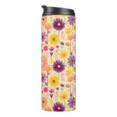 Arabella Cascading Modern Floral Pattern Thermosbeker (Geroteerd rechts)