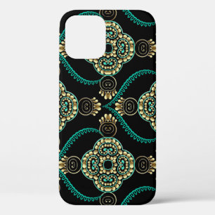 Arabesk Bloemen, Elegantiepatroon. iPhone 12 Hoesje