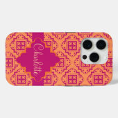 Arabesk Marokkaans Sinaasappel magenta naam person Case-Mate iPhone Case (Achterkant (horizontaal))