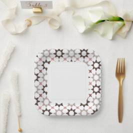 Arabesk patroon vierkant papier bord