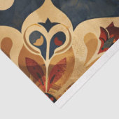 Arabesk Sierpatroon Goud en Donkere Tonen Tissuepapier (Detail)