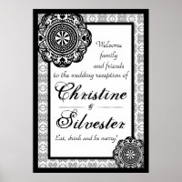 Arabesque Black Lace, receptie welkom poster*