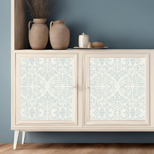 Arabesque Bloemenwijnstokken Blauw Ivoor LG Decoup Tissuepapier