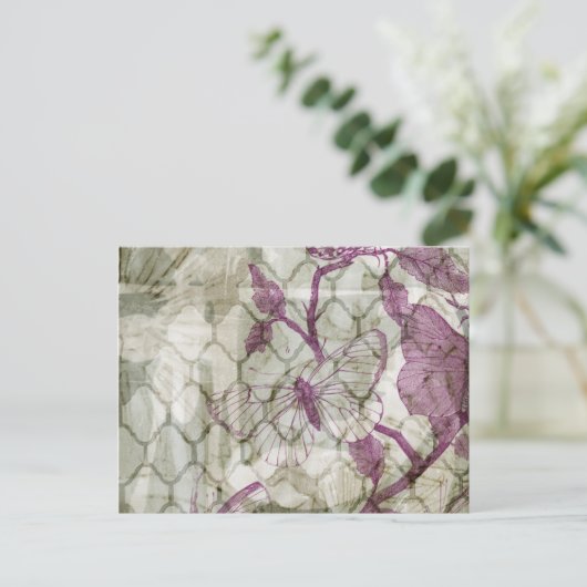 Arabesque Butterflies IV Briefkaart (Staand voorkant)