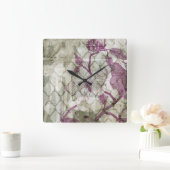 Arabesque Butterflies IV Vierkante Klok (Huis)