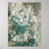 Arabesque Butterflies V Poster (Voorkant)