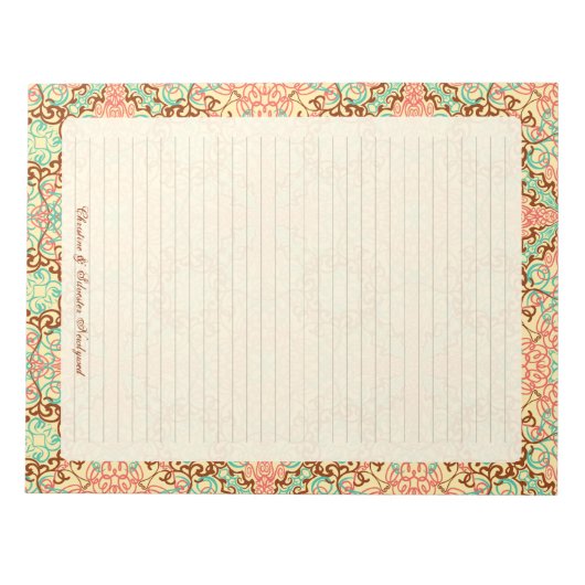 Arabesque complexe, bloc-notes (Devant)