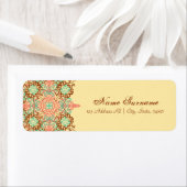 Arabesque complexe pointé, étiquette de adresse (En situation)