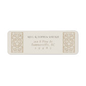 Arabesque Crème Islamitisch Retouradres Labels (Voorkant)
