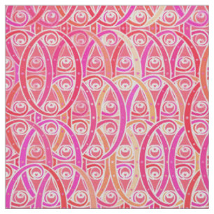 Arabesque damask - schaduwen van koraalroze stof