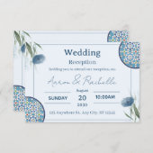 Arabesque Elegance Wedding Card Kaart (Voorkant / Achterkant)