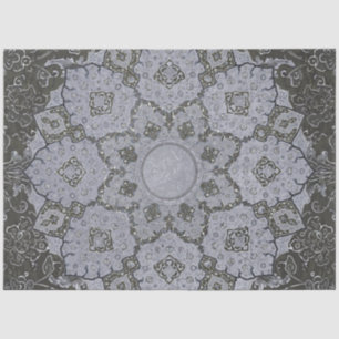 Arabesque Ephemera Bleek Blauwe Ontvanger Tissuepapier