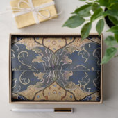 Arabesque Ephemera Blue n Gold  ontkoppeling Tissuepapier (Geschenk)