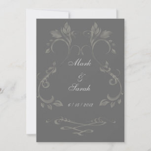 Arabesque Flourish Chalkboard Invitation Kaart