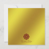 Arabesque Gold Lace, 5.25x5.25 save the date (Achterkant)