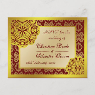 Arabesque gouden kant, RSVP briefkaart