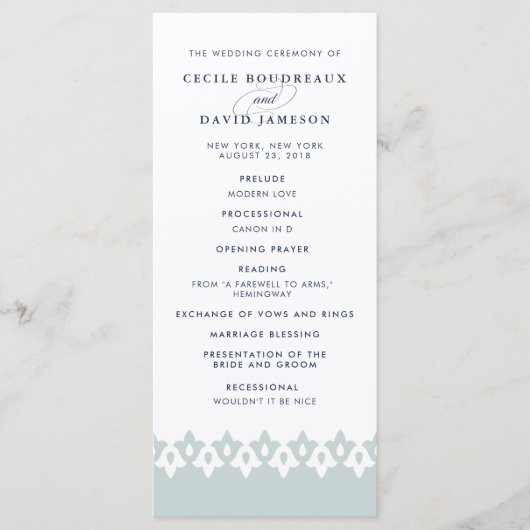 Arabesque huwelijksprogramma | Mist Programma (Voorkant)